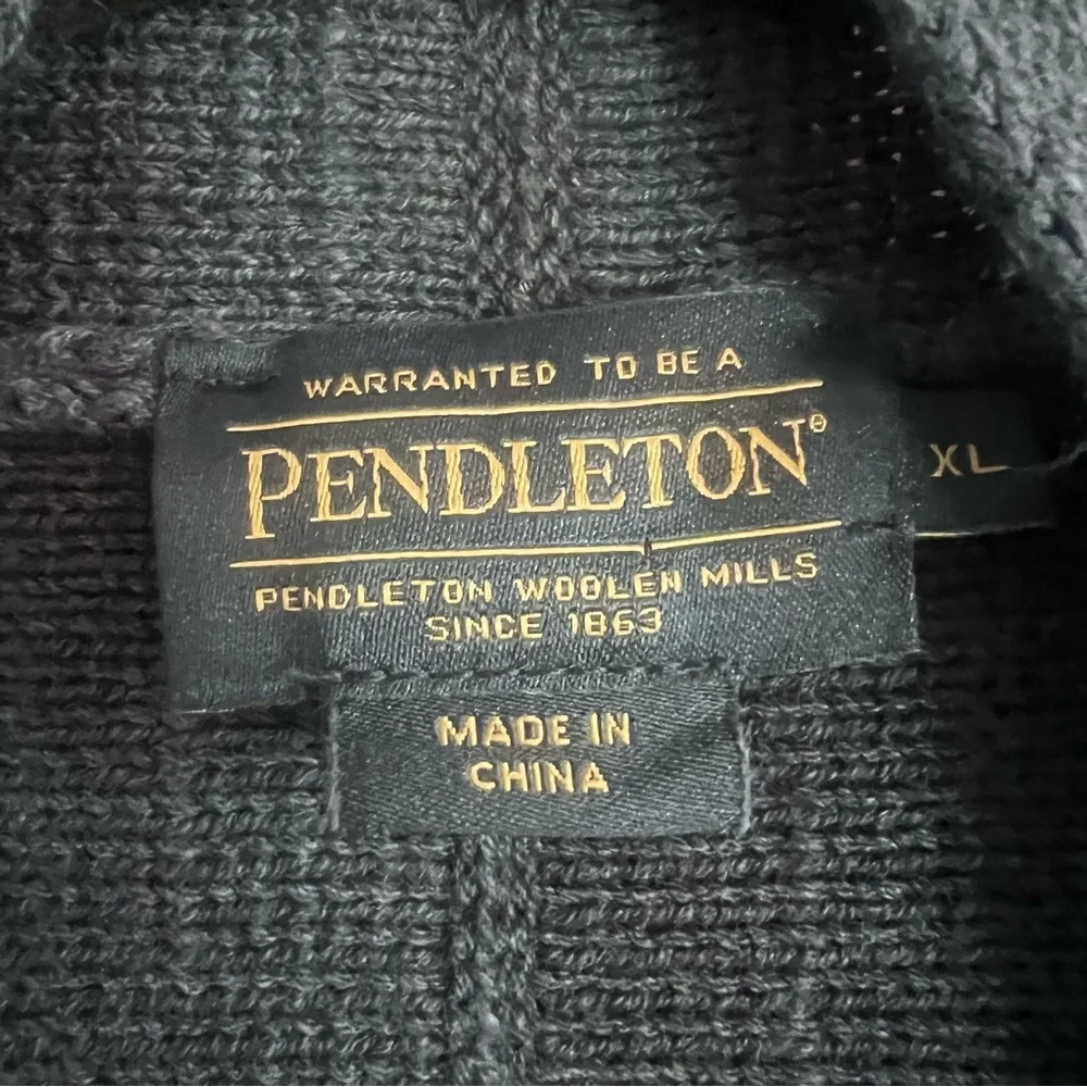 Pendleton Blue and Orange Patterned Cardigan - Picture 7 of 15